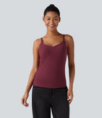 HeatCore Molded Cups Push-Up Adjustable Straps Casual Warming Cami Top DD-F Cups — Cordovan — view 6