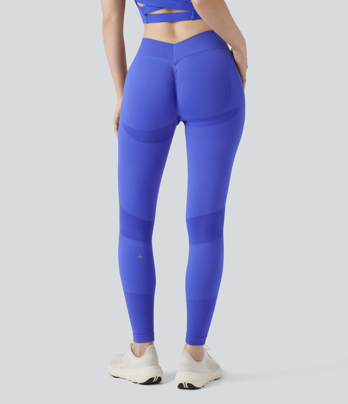 Seamless Flow High Waisted Yoga Leggings — Glass Blue — view 1