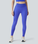 Seamless Flow High Waisted Yoga Leggings — Glass Blue — view 2