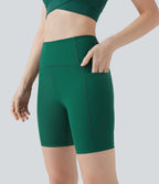 Land to Water High Waisted Bikini Bottoms 7'' with Pocket — Aventurine — view 3