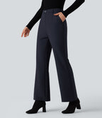 High Waisted Work Bootcut Trousers with Pockets — Seaborne — view 1