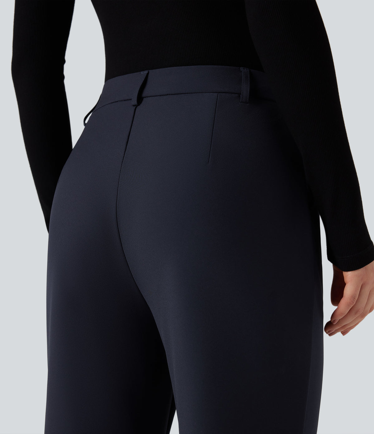 High Waisted Work Bootcut Trousers with Pockets — Seaborne — view 5