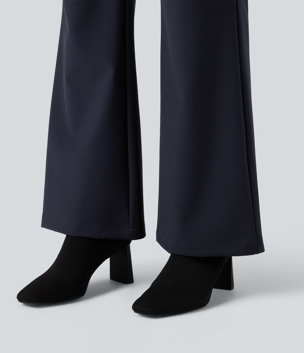High Waisted Work Bootcut Trousers with Pockets — Seaborne — view 6