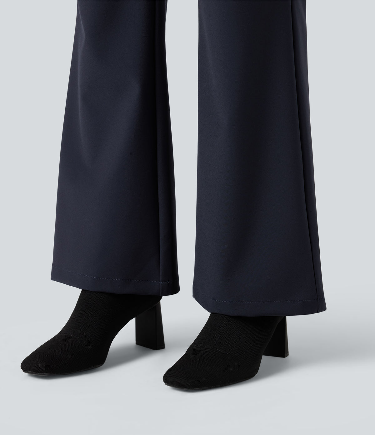 High Waisted Work Bootcut Trousers with Pockets — Seaborne — view 6