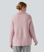 Shawl Collar Raglan Long Sleeve Casual Cardigan — Potpourri — view 2