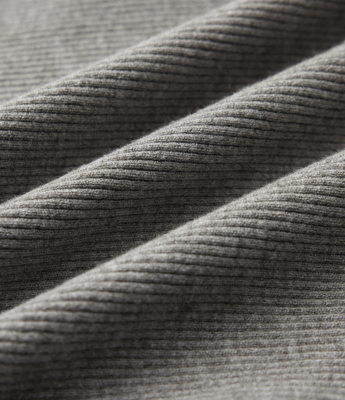 Ribbed Knit Round Neck Half Sleeve Work Jumper — Silent Storm — view 7