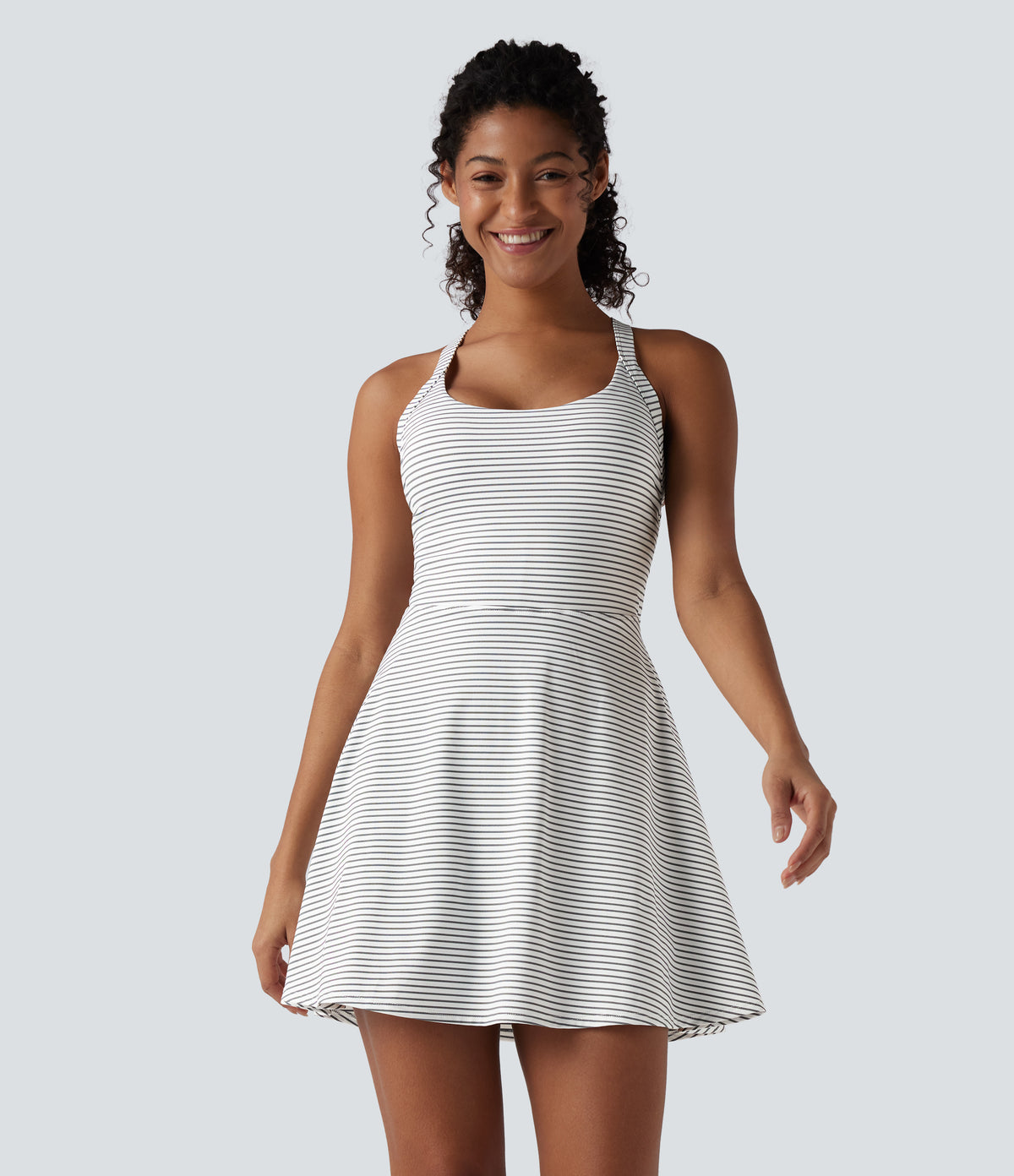 Stripe 2-in-1 Mini Dance Active Dress-Edition — Zebra Ripple — view 3
