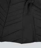 PuffFlex Stand Collar Zipper Long Sleeve Running Quilted Jacket with Pockets — Black — view 7