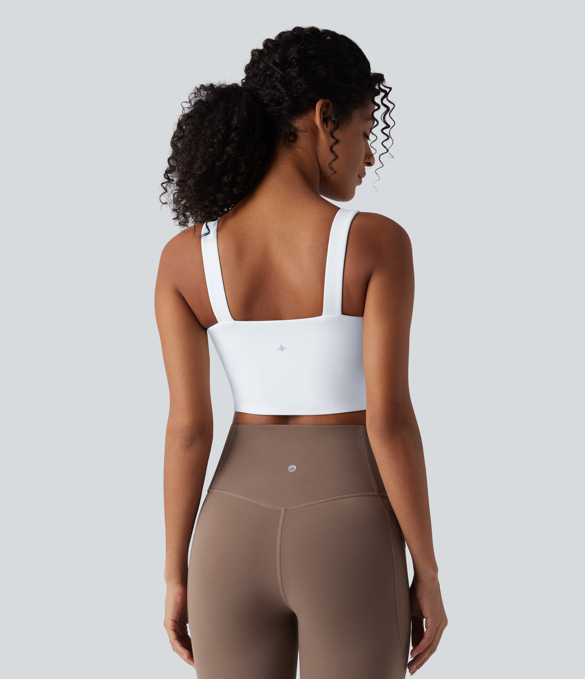 Low Support Push-Up Yoga Sports Bra DD-F Cups — White — view 2