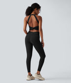 Tummy Control Training Jumpsuit with Pockets-Edition DD-F Cups — Black — view 1