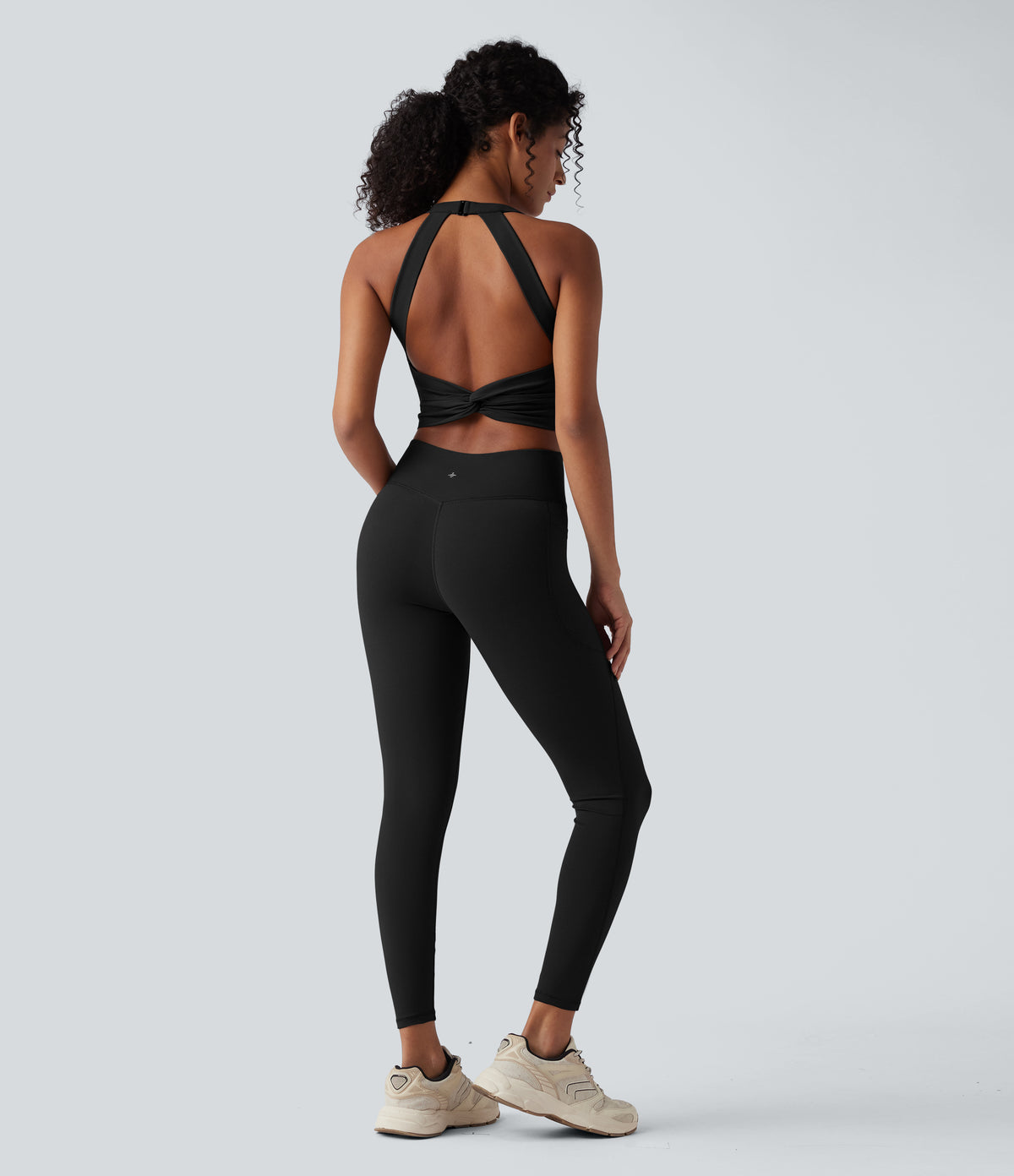 Tummy Control Training Jumpsuit with Pockets-Edition DD-F Cups — Black — view 1