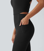 Tummy Control Training Jumpsuit with Pockets-Edition DD-F Cups — Black — view 8