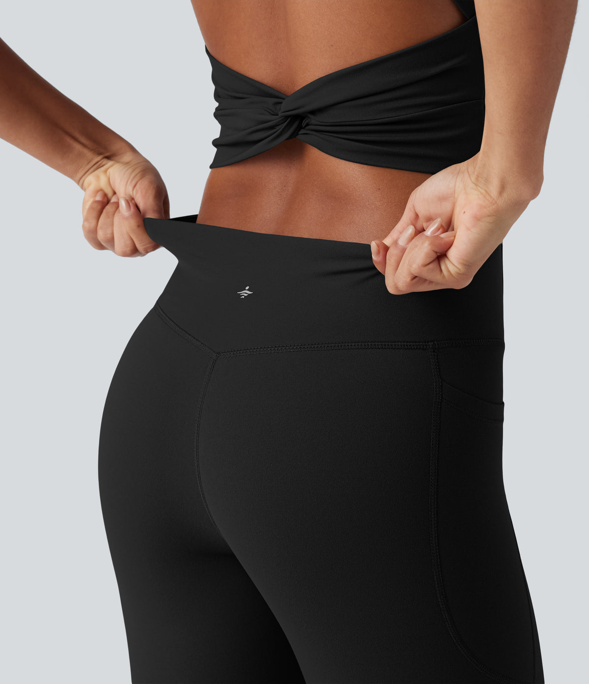 Tummy Control Training Jumpsuit with Pockets-Edition DD-F Cups — Black — view 6