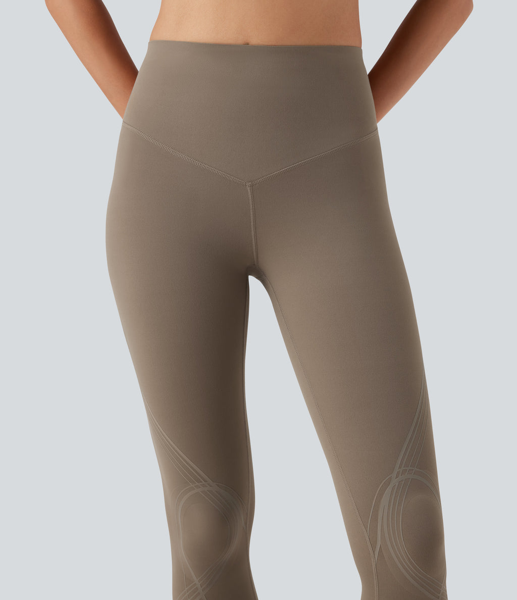 High Waisted Tummy Control Butt Lifting Training Leggings — Dawn Brown — view 4