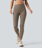 High Waisted Tummy Control Butt Lifting Training Leggings — Dawn Brown — view 2