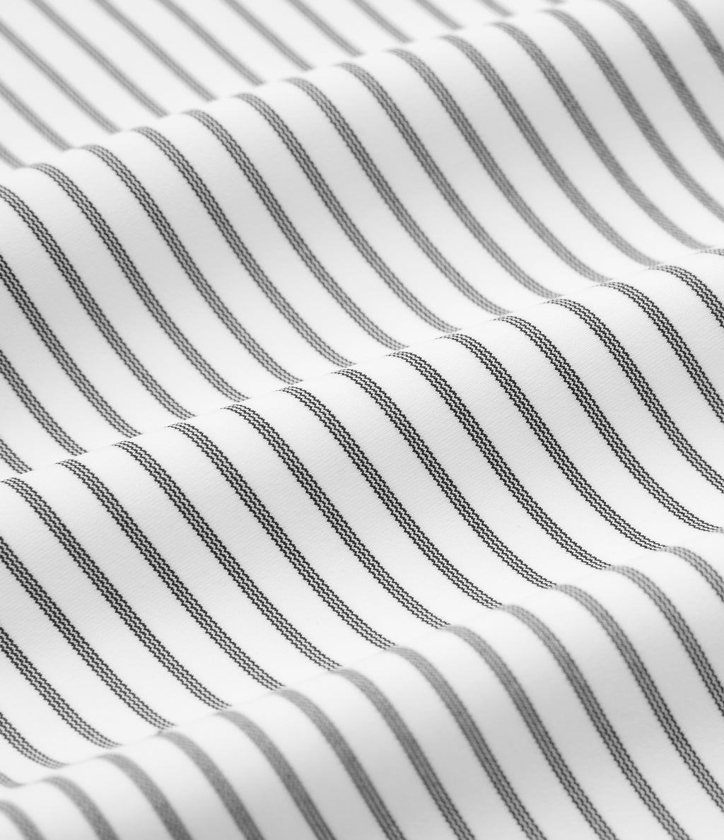 High Waisted Stripes 2-in-1 Bodycon Mini Golf Skirt with Pockets — Zebra Ripple — view 7