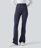 2.0 Pet Hair Resistant High Waisted Tummy Control Bootcut Casual Trousers with Pockets — Mountain Blue — view 3