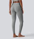 OneForm Seamless Flow High Waisted Yoga Warming Leggings — Grey — view 3