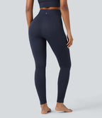 OneForm Seamless Flow Waffle High Waisted 7/8 Yoga Leggings — Mountain Blue — view 2