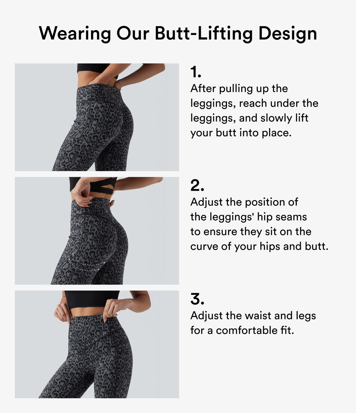 Leopard Print High Waisted Scrunch Butt Lifting Tummy Control Capri Training Leggings with Pockets — Shadow Leopard — view 2