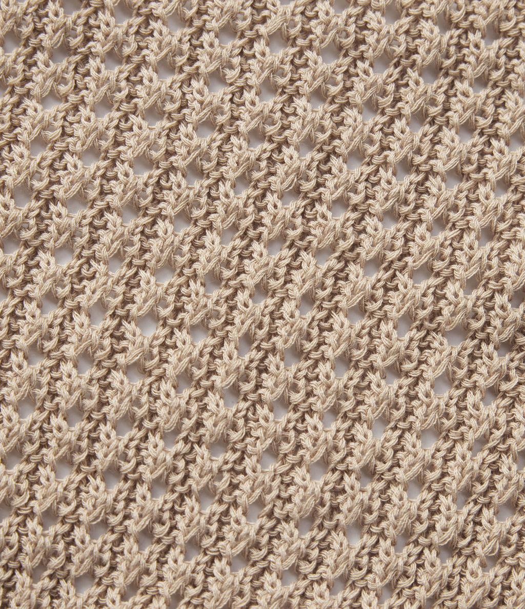 V Neck Long Sleeve Jumper Knit Casual Cardigan — Irish Cream — view 6