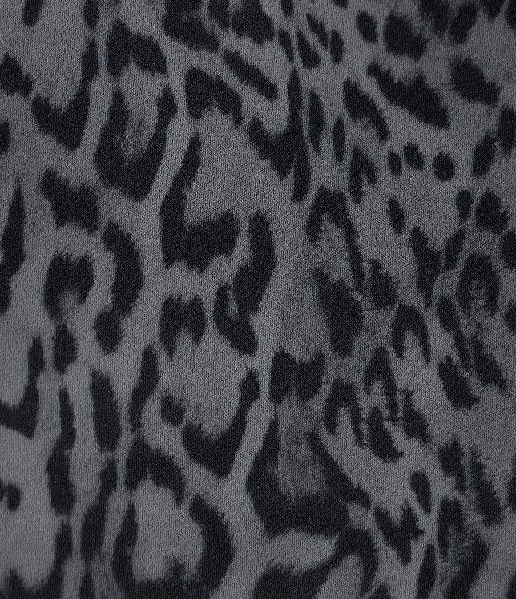 Leopard Print High Waisted Tummy Control Straight Leg Yoga Trousers with Pockets — Shadow Leopard — view 7