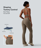 Tummy Control Bootcut Training Jumpsuit with Pockets-Edition — Dawn Brown — view 1