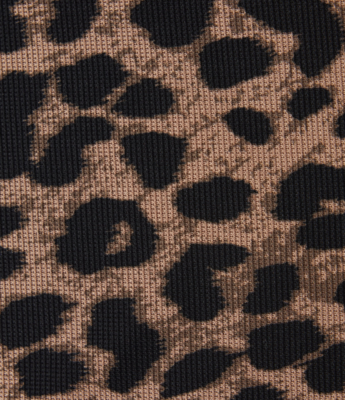 High Waisted Leopard Print Waffle Mini Casual Skort — Noir Safari — view 6