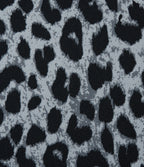 High Waisted Leopard Waffle Casual Baggy Trousers with Pockets — Frosted Panther — view 7