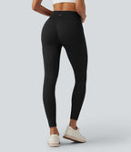 OneForm Seamless Flow High Waisted Yoga Leggings — Black — view 2