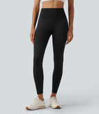 OneForm Seamless Flow High Waisted Yoga Leggings — Black — view 1