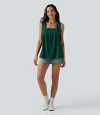 Square Neck Casual Tank Top — Rain Forest — view 5