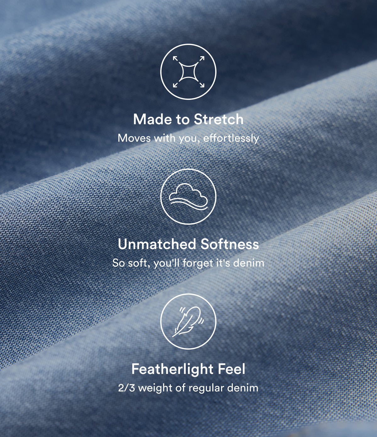 Mid Rise Draped Lyocell Washed Casual Baggy Wide Leg Jeans with Pockets — Blue Jasper Denim — view 3