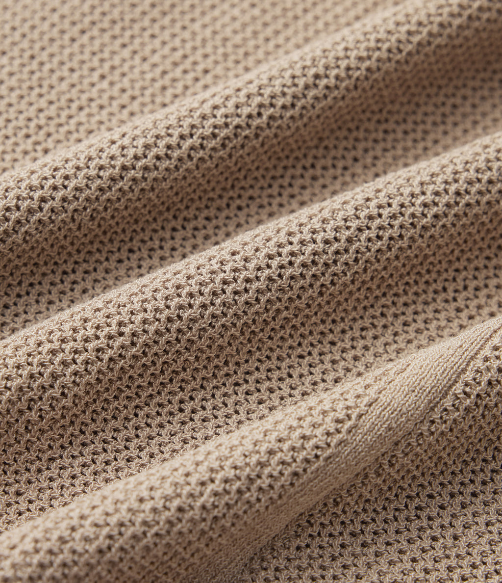 V Neck Half Sleeve Casual Jumper — Tawny Brown — view 7