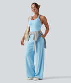 Airy Halter InstantCool Casual Jumpsuit with Pockets-Edition — Spun Sugar — view 6