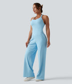 Airy Halter InstantCool Casual Jumpsuit with Pockets-Edition — Spun Sugar — view 3