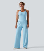 Airy Halter InstantCool Casual Jumpsuit with Pockets-Edition — Spun Sugar — view 2