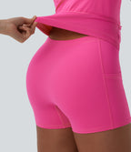 Airy 2-in-1 InstantCool Mini Dance Active Dress with Pockets-Edition-Longer Length — Fuchsia Fedora — view 7