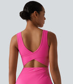 Airy 2-in-1 InstantCool Mini Dance Active Dress with Pockets-Edition-Longer Length — Fuchsia Fedora — view 6