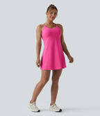 Plush Backless Active Dress-Edition DD-F — Fuchsia Purple — view 7