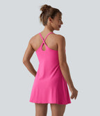 Plush Backless Active Dress-Edition DD-F — Fuchsia Purple — view 2