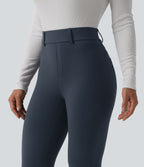 High Waisted Casual Leggings with Pockets — Carbon — view 6