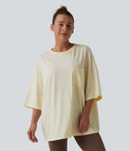 Round Neck Casual T-Shirt with Pocket — White Asparagus — view 6