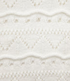 High Waisted 2-in-1 Open Knit Midi Jumper Skirt with Pockets — White — view 8