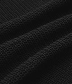 One-shoulder Half Sleeve Split Hem Oversize Casual Jumper with Pocket — Black — view 8
