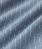 Deep V-neck Button Fly Stripes Denim Casual Vest — Malibu Blue Denim — view 7