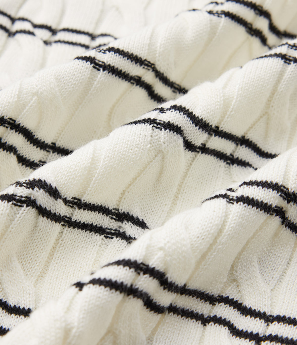 Henley Short Sleeve Stripes Work Jumper — White Black Horizontal Stripe — view 6
