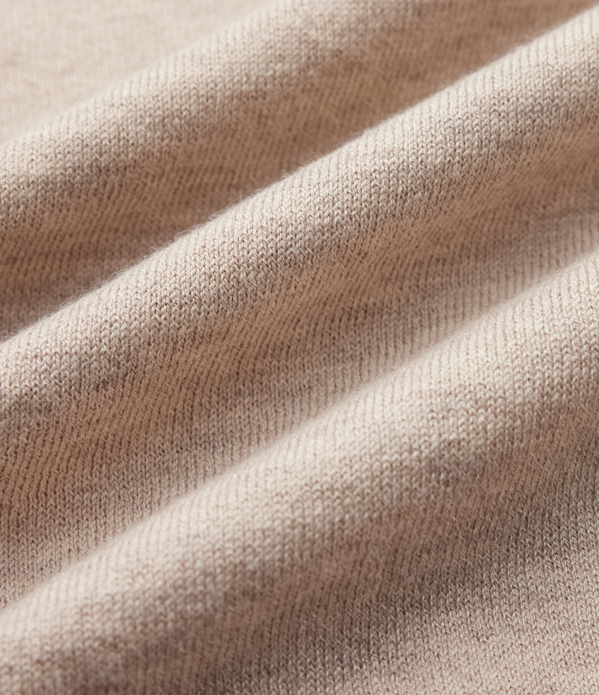 Round Neck Short Sleeve Work Wool-Blend Cardigan — Cement — view 7