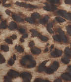 Round Neck Short Sleeve Leopard Print Casual T-Shirt — Black Coffee Leopard Print — view 6