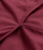 V Neck Short Sleeve Tie Back Bodycon Micro Mini Casual Dress — Tibetan Red — view 7